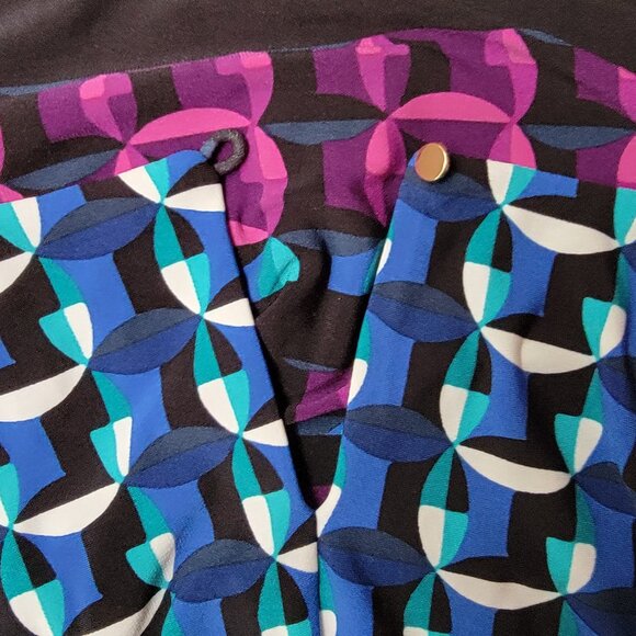 Calvin Klein Colorful Geometric Print Sleeveless Blouse - M - Picture 5 of 7